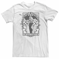 Big & Tall Disney 101 Dalmatians Cruella De Vil Tarot Card Tee