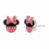 Disney's Minnie Mouse Sterling Silver Enameled Polka Dot Head Silhouette Stud Earrings -Disney Sales Store unnamed file 491