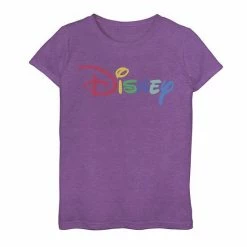 Disney Girls 7-16 Rainbow Logo Graphic Tee Mint