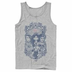Men's Disney's Aladdin Live Action Group Shot Line Art Tank Top
