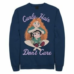 Disney Juniors' Wreck It Ralph 2 Merida Curly Hair Don't Care Crew Fleece
