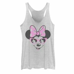 Disney's Mickey And Friends Minnie Mouse Sunglasses Portrait Juniors' Racerback Graphic Tank Top