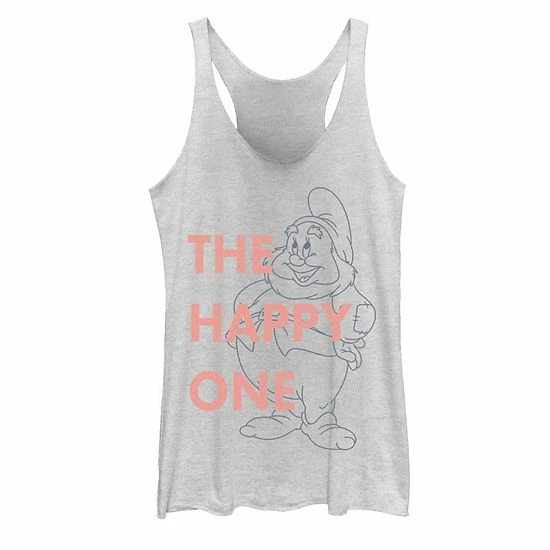 Juniors Disney Snow White Dwarf Happy The Happy One Outlined Tank Juniors Disney Snow White Dwarf Happy The Happy One Outlined Tank -Disney Sales Store unnamed file 4998