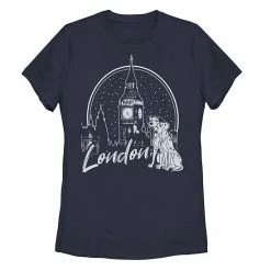 Juniors' Disney 101 Dalmatians Pongo & Perdita In London Graphic Tee
