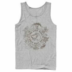 Men's Disney The Lion King Circle Of Life Line Art Logo Tank