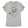 Juniors' Disney's Lilo & Stitch Christmas Stitch Santa Hat Portrait Graphic Tee -Disney Sales Store unnamed file 5040