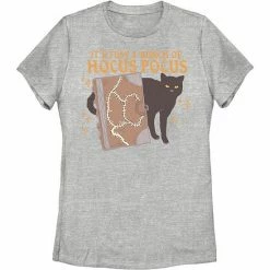 Juniors' Disney Hocus Pocus Binx And The Book Portrait Tee