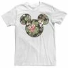 Disney Men's Mickey Classic Floral Mickey Big Face Tee -Disney Sales Store unnamed file 5060