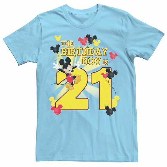 Men's Disney Mickey & Friends 21 Year Old Birthday Boy Tee Men's Disney Mickey & Friends 21 Year Old Birthday Boy Tee -Disney Sales Store unnamed file 5075