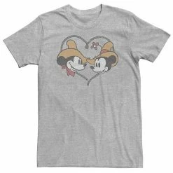 Big & Tall Disney Mickey And Friends Mickey & Minnie Mouse Cowboy Heart Tee