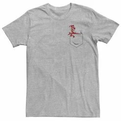 Big & Tall Disney Mulan Mushu Left Chest Pocket Tee