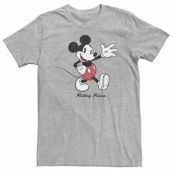 Big & Tall Disney Mickey Mouse Cursive Text Circle Logo Tee