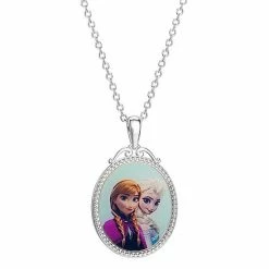 Disney Frozen "Best Sisters" Oval Pendant Necklace -Disney Sales Store unnamed file 518