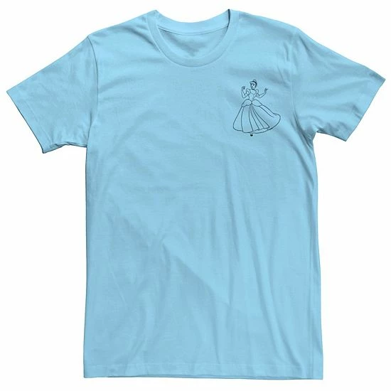Men's Disney Vintage Cinderella Outline Pocket Tee Men's Disney Vintage Cinderella Outline Pocket Tee -Disney Sales Store unnamed file 5229