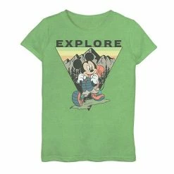 Girls 7-16 Disney Mickey Mouse Explore Portrait Graphic Tee Athletic Heather -Disney Sales Store unnamed file 5233