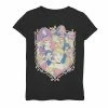 Girls 7-16 Disney Princess Pastel Group Shield Logo Graphic Tee Black