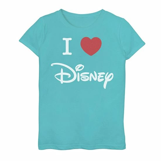 Disney Girls 7-16 I Love Disney Heart Logo Graphic Tee Pink Disney Girls 7-16 I Love Disney Heart Logo Graphic Tee Pink -Disney Sales Store unnamed file 5294