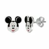Disney's Mickey Mouse Sterling Silver Enameled Mickey Head Stud Earrings -Disney Sales Store unnamed file 531