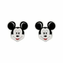 Disney's Mickey Mouse Sterling Silver Enameled Mickey Head Stud Earrings -Disney Sales Store unnamed file 532