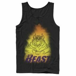 Men's Disney Beauty And The Beast Glowing Beast Tank Top Black