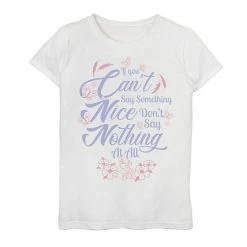Disney's Bambi Girls 7-16 If You Can't Say Something Nice Quote Graphic Tee White 4 Disney's Bambi Girls 7-16 If You Can't Say Something Nice Quote Graphic Tee White -Disney Sales Store unnamed file 5362