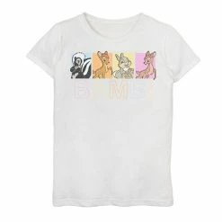 Disney's Bambi Girls 7-16 Group Shot Box Up Graphic Tee White -Disney Sales Store unnamed file 5368