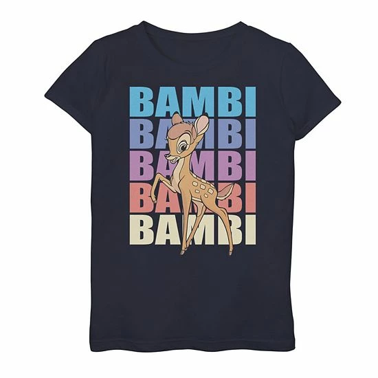 Disney's Bambi Girls 7-16 Name Stack Portrait Graphic Tee Black 4 Disney's Bambi Girls 7-16 Name Stack Portrait Graphic Tee Black - Image 2