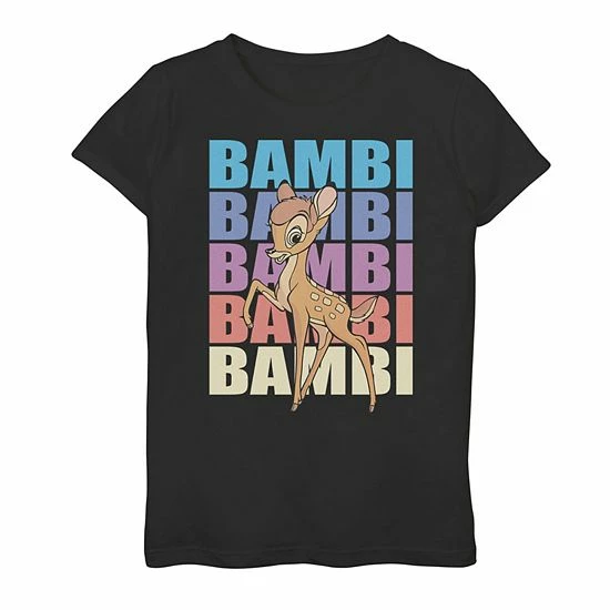 Disney's Bambi Girls 7-16 Name Stack Portrait Graphic Tee Black 5 Disney's Bambi Girls 7-16 Name Stack Portrait Graphic Tee Black - Image 3