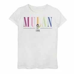 Disney's Mulan Girls 7-16 Mushu 1998 Pop Text Graphic Tee White -Disney Sales Store unnamed file 5378