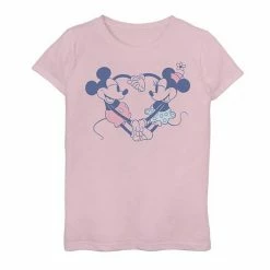 Disney's Mickey Mouse & Friends Girls 7-16 Mickey & Minnie Heart Hands Graphic Tee White -Disney Sales Store unnamed file 5389