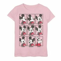 Disney's Mickey Mouse Girls 7-16 Emotions Goofy Smile Graphic Tee Pink -Disney Sales Store unnamed file 5394