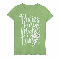 Disney's Peter Pan Girls 7-16 Tinkerbell Pixies Have More Fun Graphic Tee Purple Heather