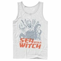 Men's Disney The Little Mermaid Ursula Sea Witch Sketch Portrait Tank Top