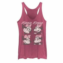 Disney's Mickey And Friends Minnie Mouse Vintage Box Up Juniors' Racerback Graphic Tank Top