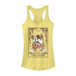 Disney's Mickey And Friends Mickey & Minnie Tarot Card Juniors' Racerback Graphic Tank Top