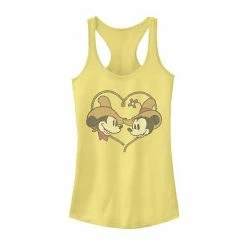 Disney's Mickey And Friends Mickey & Minnie Cowboy Heart Juniors' Racerback Graphic Tank Top