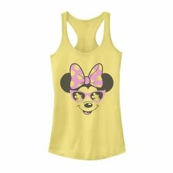 Disney's Mickey And Friends Minnie Mouse Sunglasses Portrait Juniors' Racerback Graphic Tank Top