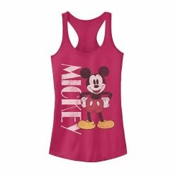 Disney's Mickey And Friends Mickey Vintage Stance Juniors' Racerback Graphic Tank Top