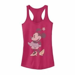 Juniors' Disney Mickey And Friends Minnie Mouse Portrait Fade Vintage Racerback Graphic Tank Top