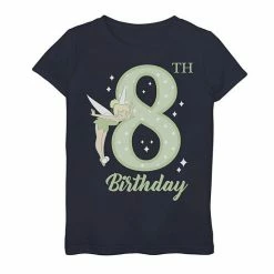 Disney's Peter Pan Girls 7-16 8th Birthday Tinkerbell Portrait Graphic Tee White