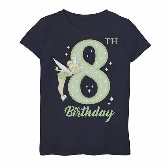 Disney's Peter Pan Girls 7-16 8th Birthday Tinkerbell Portrait Graphic Tee White 4 Disney's Peter Pan Girls 7-16 8th Birthday Tinkerbell Portrait Graphic Tee White - Image 2