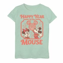 Disney's Mickey Mouse Girls 7-16 And Minnie Happy Year Of The Mouse Graphic Tee Athletic Heather