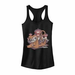 Juniors' Disney's Aladdin Abu Graphic Tank Black