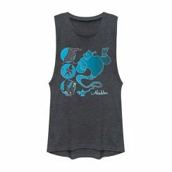 Juniors' Disney's Aladdin Genie & Friends Graphic Muscle Tank
