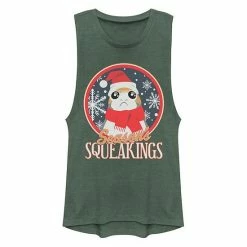Disney Juniors' Star Wars Porg Seasons Squeakings Christmas Muscle Tank