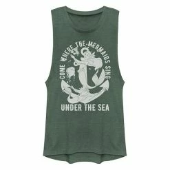 Juniors' Disney's The Little Mermaid Hip Mer Muscle Tank Top