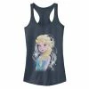 Junior's Disney's Frozen Elsa Colorful Portrait Racerback Tank