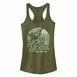 Junior's Disney's Star Wars Yoda One For Me Retro Racerback Tank