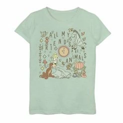Disney's Cinderella Girls 7-16 All My Friends Are Animals Graphic Tee Tahi Blue -Disney Sales Store unnamed file 5568