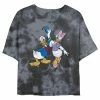 Juniors' Disney Mickey Mouse & Friends Donald And Daisy Distressed Wash Crop Tee -Disney Sales Store unnamed file 5581